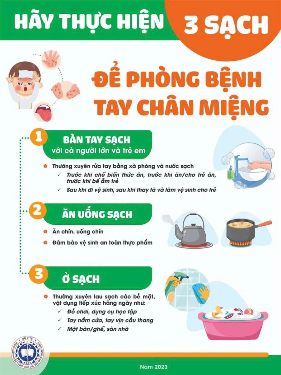 Tuyên truyền bệnh tay chân miệng cho trẻ